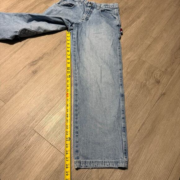 Vintage Lee Dungarees Carpenter Jeans 16R Light Wash 100% Cotton Relaxed Fit - Picture 16 of 16